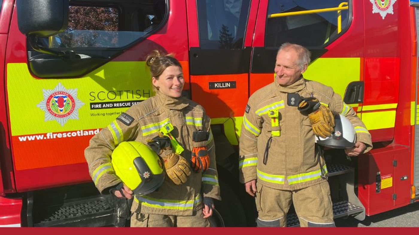 Toni and Anthony Dowling are on call firefighters at Killin Community Fire Station