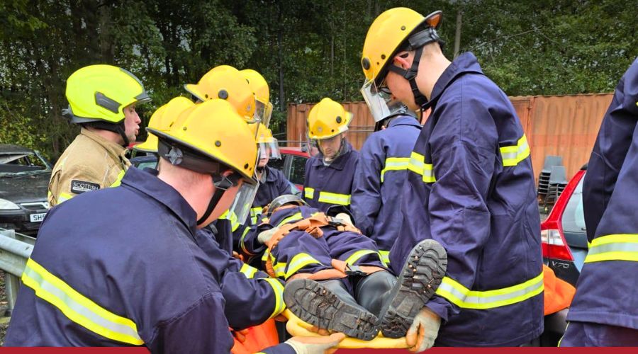 Young people at an SFRS FireSkills Course