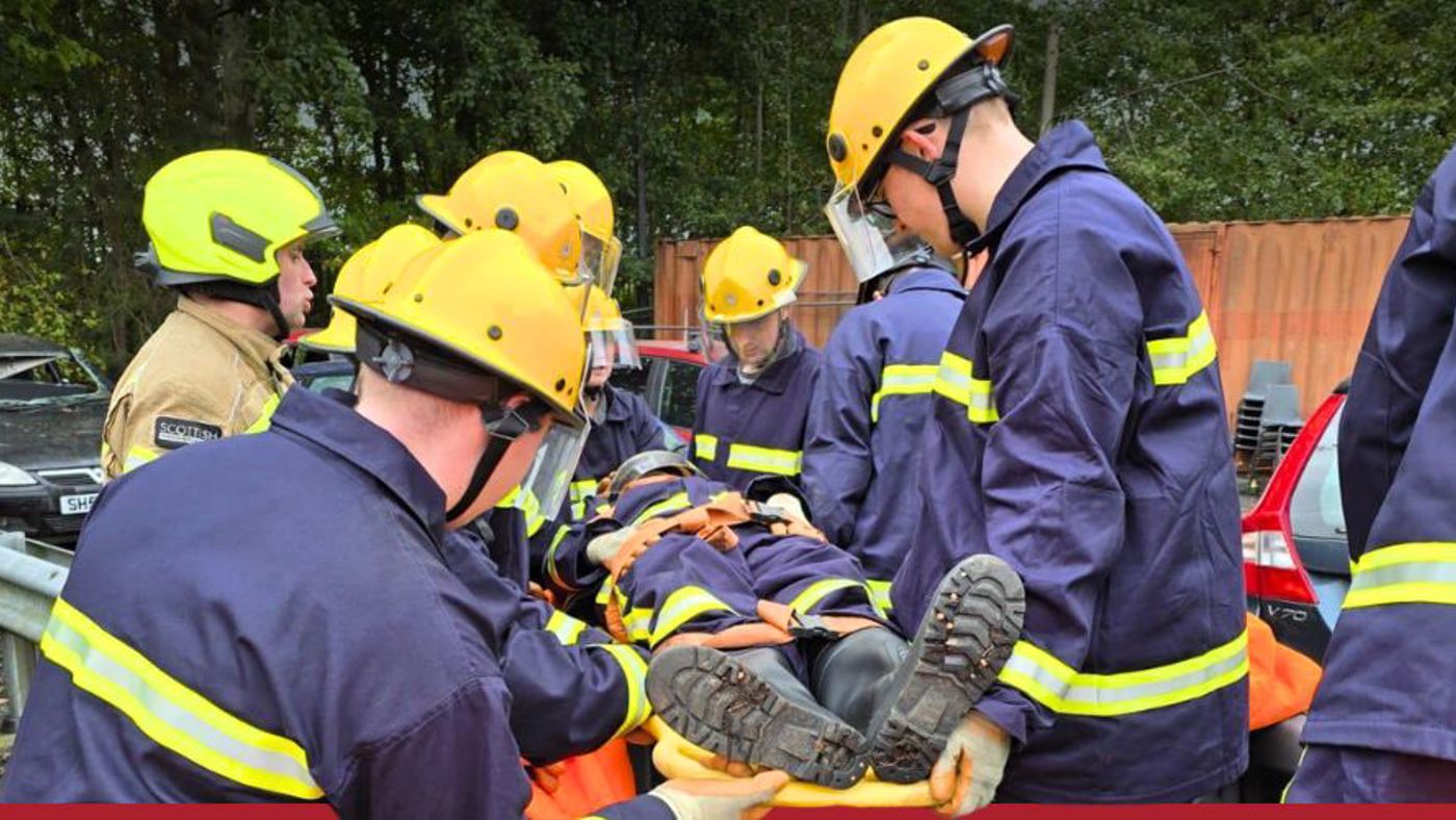 Young people at an SFRS FireSkills Course