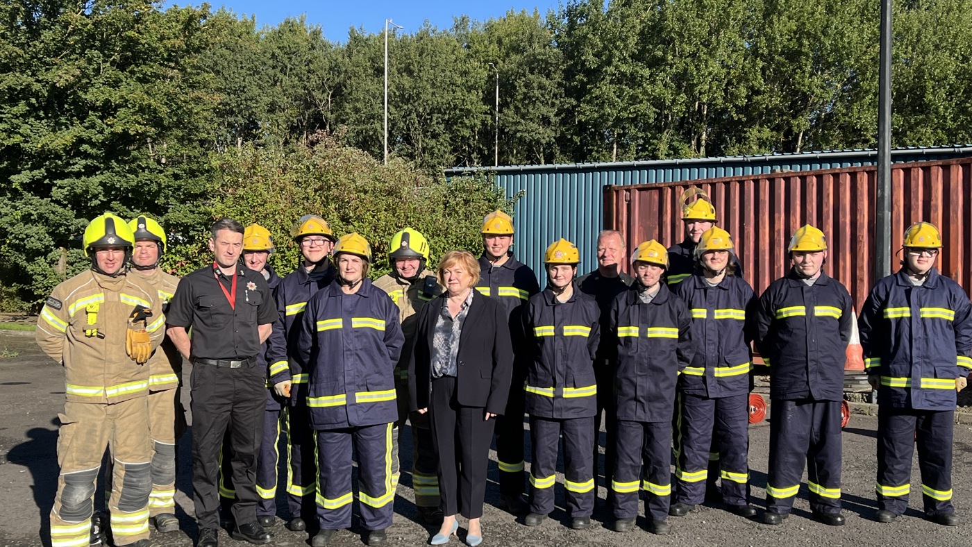 Young people at an SFRS FireSkills Course