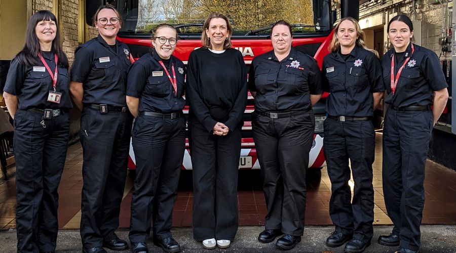 On Call Firefighters from East and West Dunbartonshire, Argyll and Bute meet Pippa Milne, Chief Executive of Argyll and Bute Council