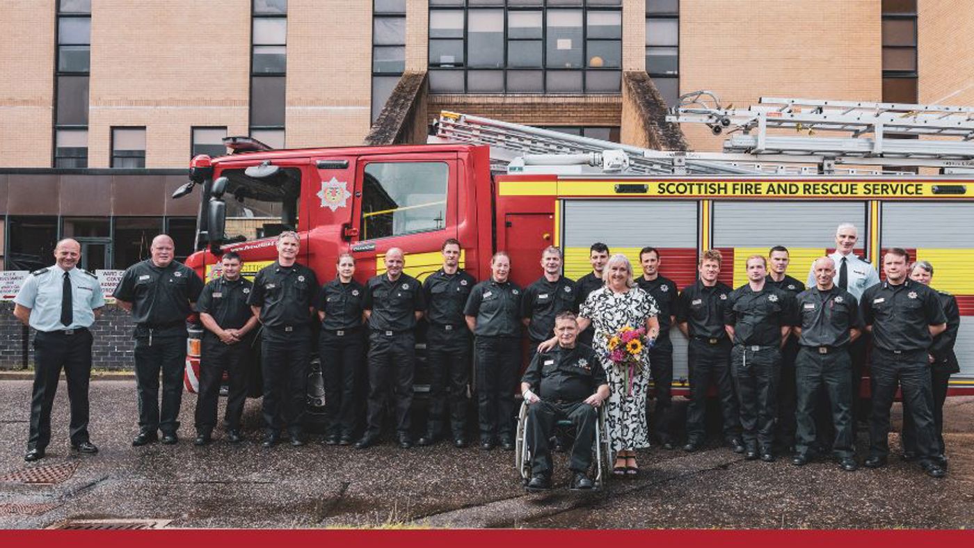 Craig and Caren Christie with crew