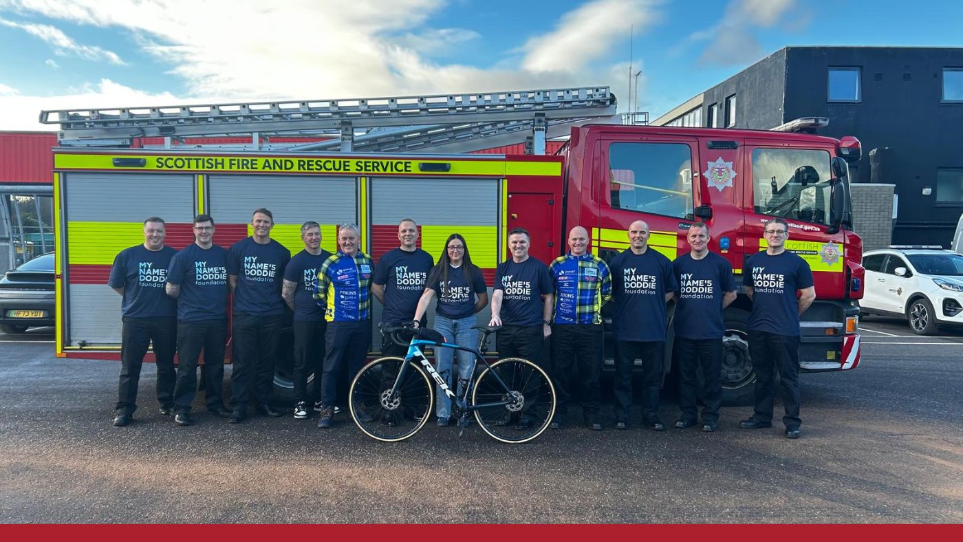 Firefighters and staff take part in charity cycle for Doddie Aid 2025