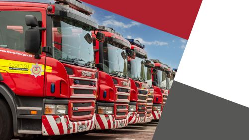 Multiple fire engines in a row